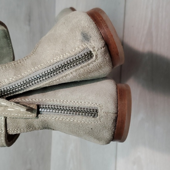 Frye Womens Carson Ankle Ballet  Suede Zip Back Loafer Slip on flats shoes - Picture 8 of 14